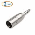Miniatyrbild 2 av 4: Kabel är viktigt - 500046x2-E - (Pack med 2 XLR Jack Adapter, 6,35 mm till XLR hane Adapter - Hane till Hane