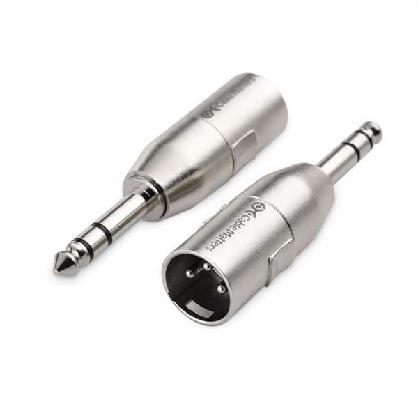 Kabel är viktigt - 500046x2-E - (Pack med 2 XLR Jack Adapter, 6,35 mm till XLR hane Adapter - Hane till Hane