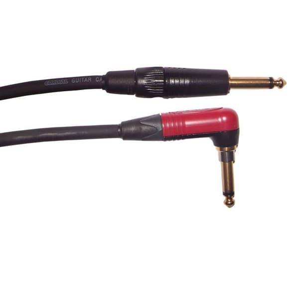Câbles CD CSI3RP jack-jack 3m - Cordial - Jack instrument mono Silent Switch Gold 3m Top Performance coudé