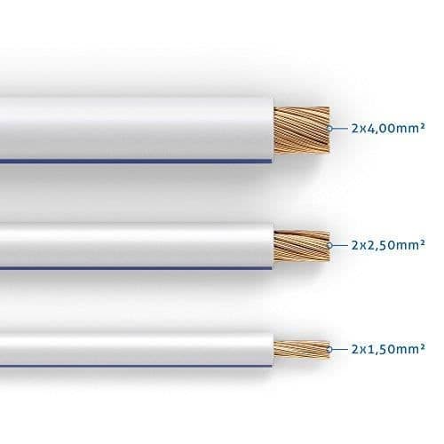 PureLink SP011-025 högtalarkabel 2 x 2,5 mm² (99,9 % OFC solid koppar 0,10 mm) Hifi-högtalarkabel, 25 m, bl SP011-02