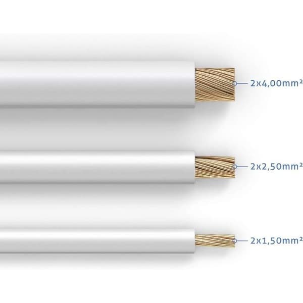 Högtalarkabel - PureLink - SP061-030 - 2x2,5 mm² - Koppar OFC - 30 m - Vit
