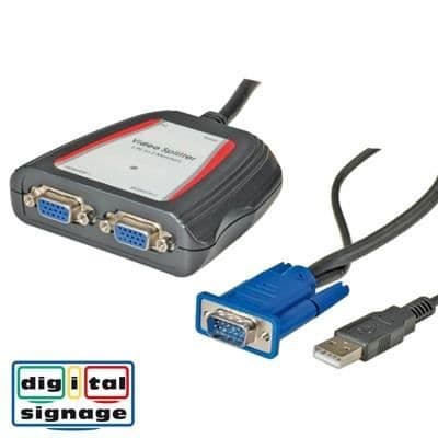 VÄRDE 14.99.3523 Svart kabel - Samtidig visning på 2 skärmar - HD15 och USB A-kontakter