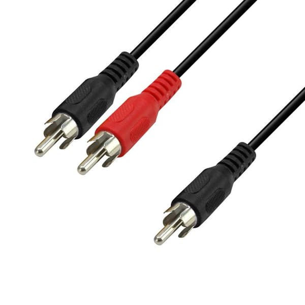 RCA Audio Stereo Kabel RCA hane till 2 x RCA hane 5,00m