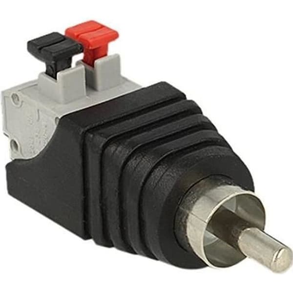 Terminalblockadapter 2Pin - DELOCK - Cinch RCA Hane - Svart