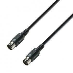 Adam Hall-kablar K3MIDI0300GRN Series 3-stjärniga MIDI-kabel 3 m grön