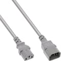 Miniatyrbild 1 av 2: Elledragningskabel - INLINE - 16501A - PVC-kabel 1m - Kontakter C13/C14 - Ideal för apparater med låg värme
