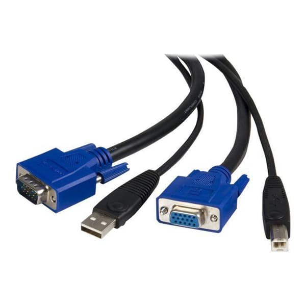 KVM USB-kabel - STARTECH - 3,05 m - 1 x Typ A Hane USB - 1 x HD-15 Hane VGA - Svart