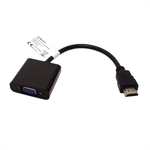 Värde HDMI-VGA, HDMI M-VGA F-adapter - 12993114