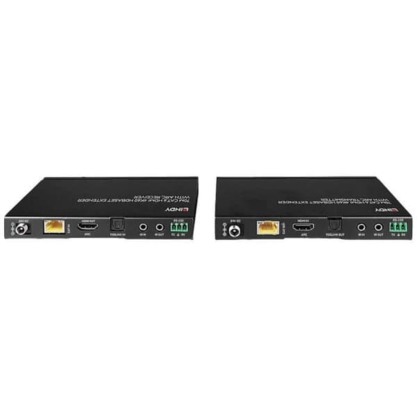 LINDY 70m Cat.6 HDMI 4K60 Repeater, Audio, IR & RS-232 HDBaseT Extender med ARC