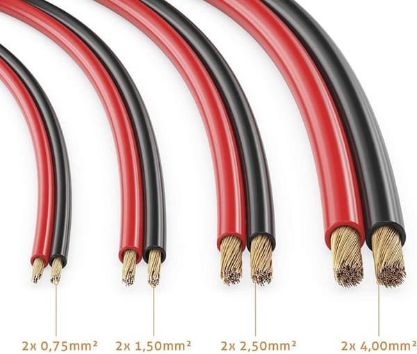 Sonero - S-SC2250RB-10 - (R) 10 meter 2x2,50mm CCA Högtalarkabel/högtalarkabel, Färg: Röd/Svart