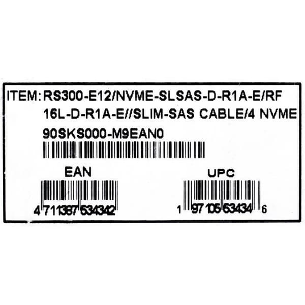 Asus RS300-E12/NVMe-SLSAS-D-R1A-E plattforms kablar