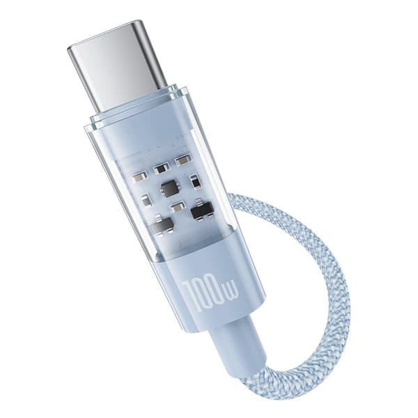 Baseus Gem USB C til USB C hurtigopladerkabel 2 m 100 W Blå