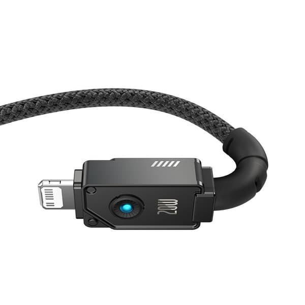 Baseus Ubrydeligt USB C til iP-kabel 2 m 20 W Sort
