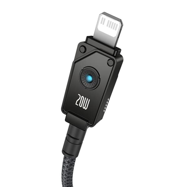 Baseus Ubrydeligt USB C til iP-kabel 2 m 20 W Sort