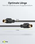 Miniatyrbild 3 av 4: Kabel - tv - video - ljudanslutning Wentronic - 50059-GB