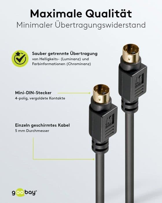 Kabel - tv - video - ljudanslutning Wentronic - 50059-GB