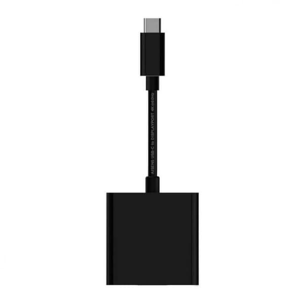Kabel - tv - video - ljudkontakt Aisens - A109-0345 - USB C till DisplayPort Adapter Svart 15 cm 4K Ultra HD