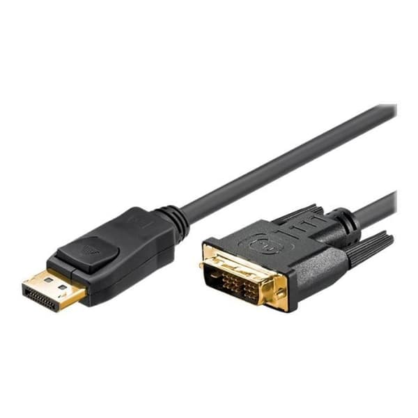 DisplayPort DVI-D-kabel (M) till DisplayPort (M) 1 m räfflade skruvar - goobay