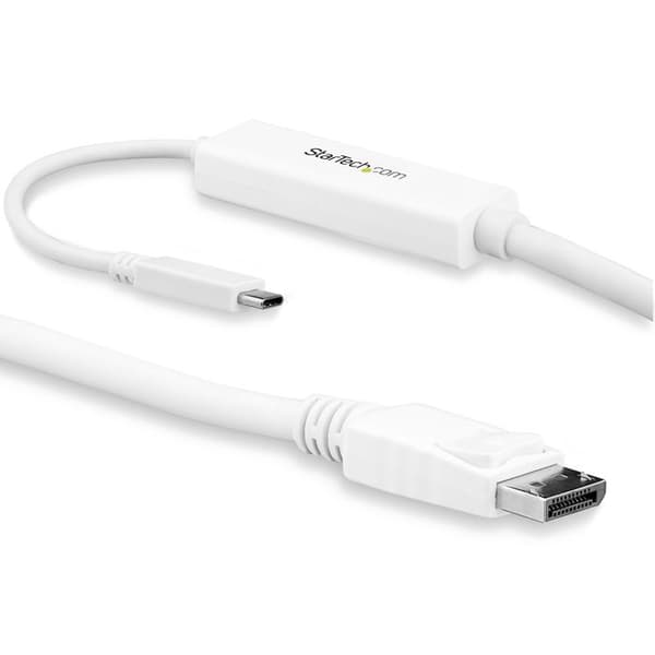 USB-C till DisplayPort adapterkabel - STARTECH - 3 m - 4K 60 Hz - Vit - Thunderbolt 3