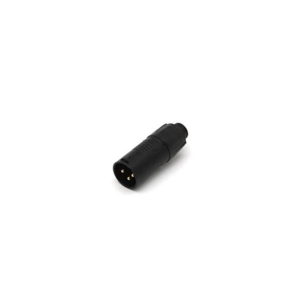 XLR-adapter - Rean - Svart - Guldpläterade kontakter - Metallisk hölje - Ljud