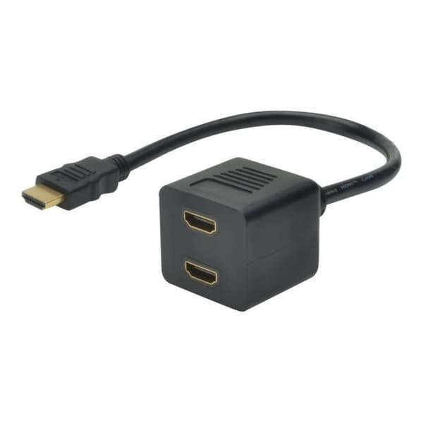 MicroConnect HDMI splitter dual link HDMI (F) för HDMI (M) 20 cm svart passiv