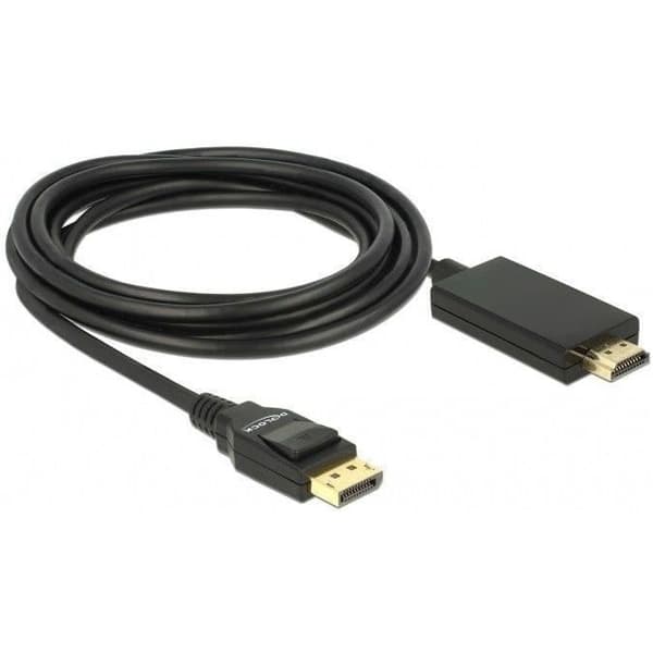 DELOCK 2m/s1x DisplayPort (20 stift) 1x HDMI-A (19 stift) - 85317
