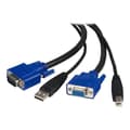 Miniatyrbild 1 av 3: KVM USB-kabel - STARTECH - 3,05 m - 1 x Typ A Hane USB - 1 x HD-15 Hane VGA - Svart