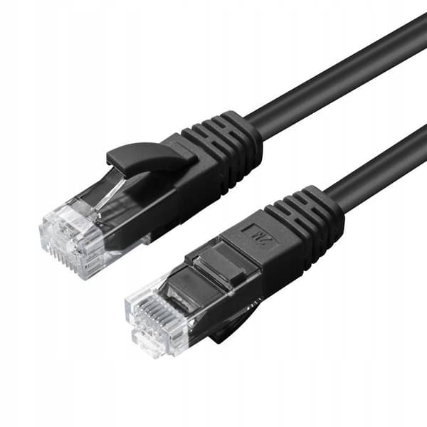 MicroConnect U/UTP CAT6 0.4M musta LSZH