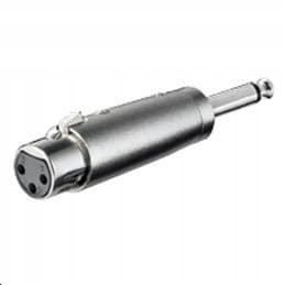 MicroConnect XLR-adapter 3-benet XLR - 6,35 mm mono FM
