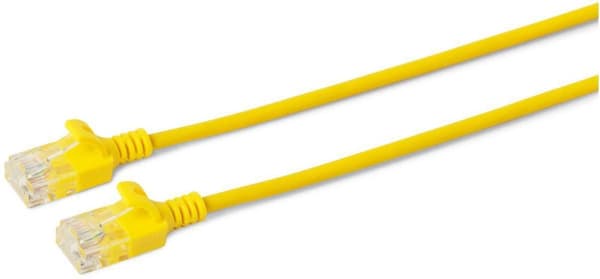 MicroConnect U/UTP CAT6A Slim 0.5M keltainen, V-UTP6A005Y-SLIM