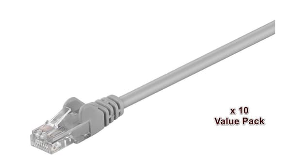 MicroConnect U/UTP CAT5e 2m Grå 10 st