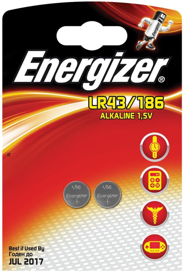 Energizer Alkaline Batteri LR43/186 2 stk. EN-639319, 639319