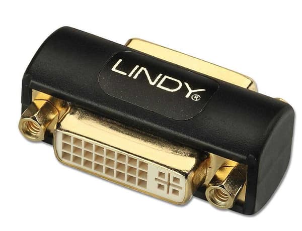 Lindy DVI-I Dubbeluttagsadapter, 41233