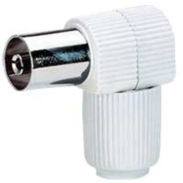 Koaxialplugg - Legrand - Vinklad - Diameter 9,52 mm - Hona - För TV-antenn