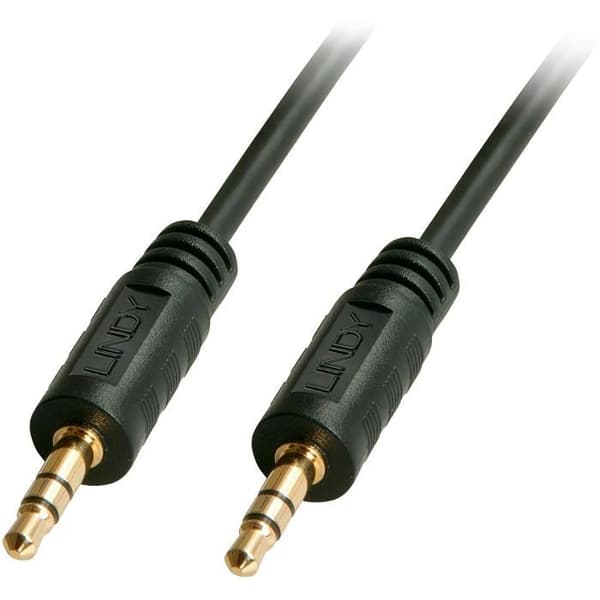 LINDY Premium 3,5 mm Mini Stereo-telefon ljudkabel (M) - Svart - Skärmad