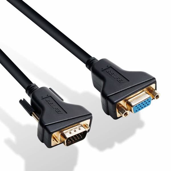 Benfei - 000319black-10f - VGA förlängningskabel, VGA hane till hona kabel, VGA till VGA kabel 3 meter