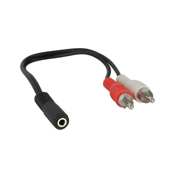 Jack stereo (f) 3-5 mm &gt; RCA-kontakt (m)
