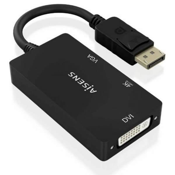 DisplayPort Kabel Aisens A125-0861 Svart 15 cm