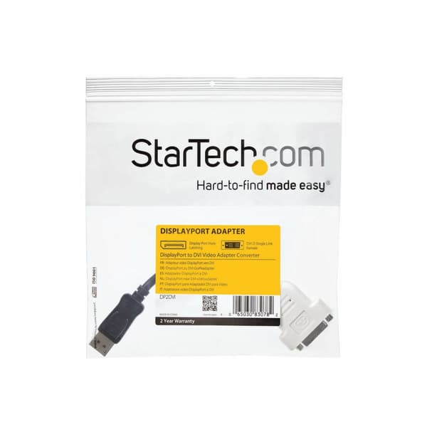 Adapter DisplayPort till DVI Startech DP2DVI Svart