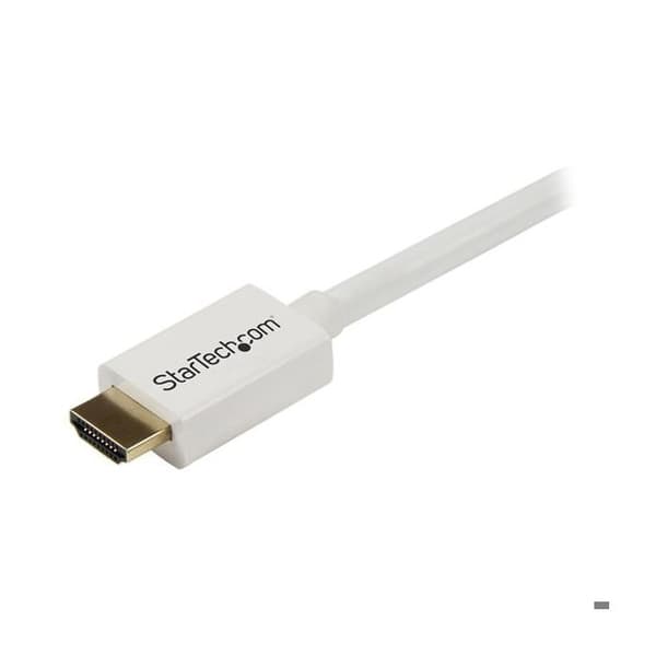 Ultra HD 4K x 2K High Speed HDMI-kabel - STARTECH - 3m - Vit - Guldpläterad