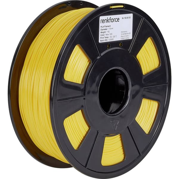 Renkforce RF-4511202 3D-skrivare Filament PLA-plast 1.75 mm 1000 g Gul 1 st
