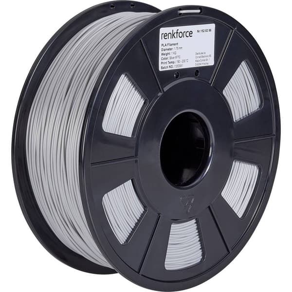 Renkforce RF-4511204 3D-skrivare Filament PLA-plast 1.75 mm 1000 g Silver 1 st