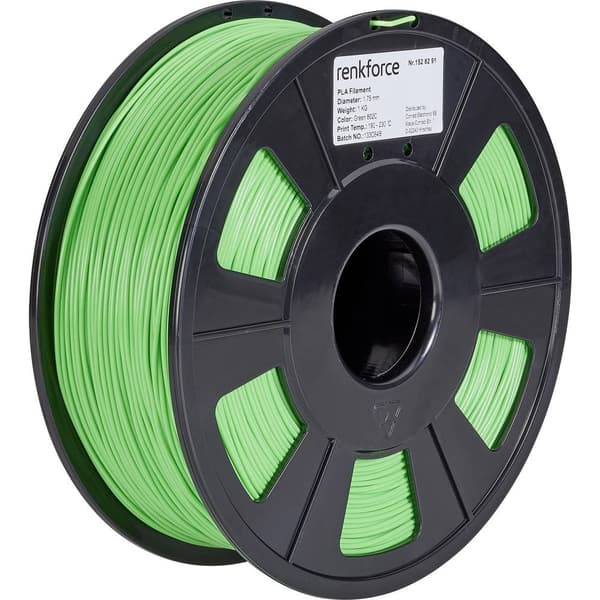 Renkforce RF-4511198 3D-skrivare Filament PLA-plast 1.75 mm 1000 g Grön 1 st