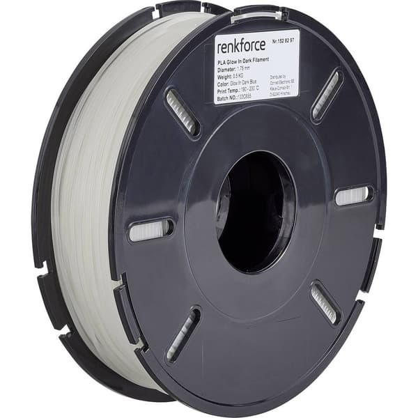 Renkforce RF-4511206 3D-skrivare Filament PLA-plast 1.75 mm 500 g Blå (fluoriserande) 1 st