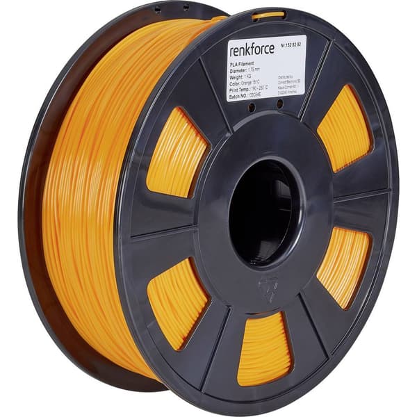 Renkforce RF-4511208 3D-skrivare Filament PLA-plast 1.75 mm 1000 g Orange 1 st