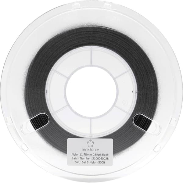 Renkforce RF-4738608 3D-skrivare Filament PA (Polyamid) 1.75 mm 500 g Svart (matt) 1 st