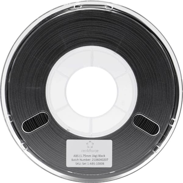 Renkforce RF-4738584 3D-skrivare Filament ABS-plast 1.75 mm 1000 g Svart 1 st