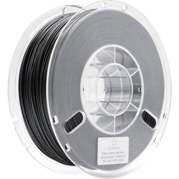 Renkforce RF-4738592 3D-skrivare Filament PETG 1.75 mm 1000 g Svart 1 st