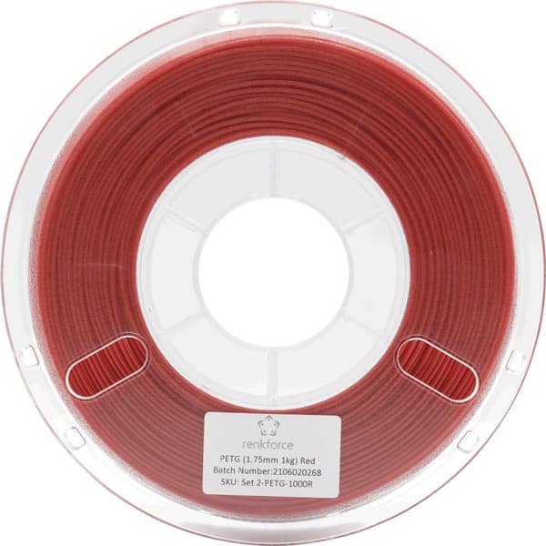 Renkforce RF-4738596 3D-skrivare Filament PETG 1.75 mm 1000 g Röd 1 st