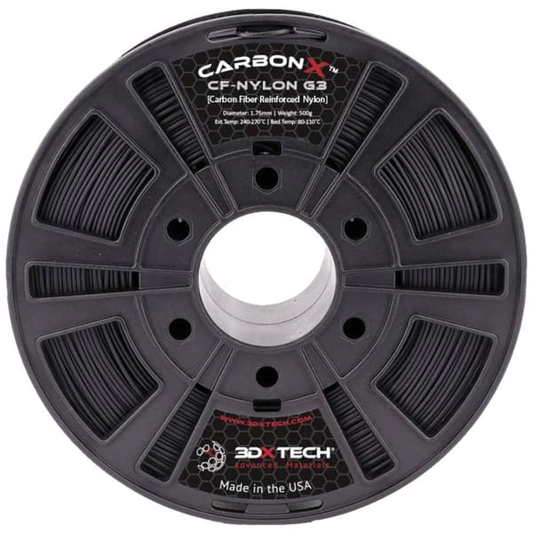 3D Xtech NYL3010500BK0 CarbonX CF Polyamid PA6 3D-skrivare Filament PA (Polyamid) kemiskt beständig 1.75 mm 500 g Svart